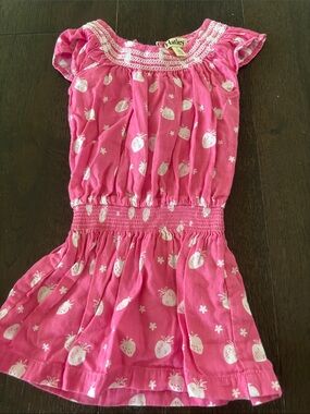 Hatley Hot Pink Strawberry Print Girls Dress